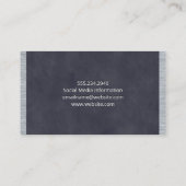 Tief Lila Blue Texture Metal Trial Visitenkarte (Rückseite)