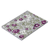 Tief Lila Blüte Notizblock (Linke Seite)