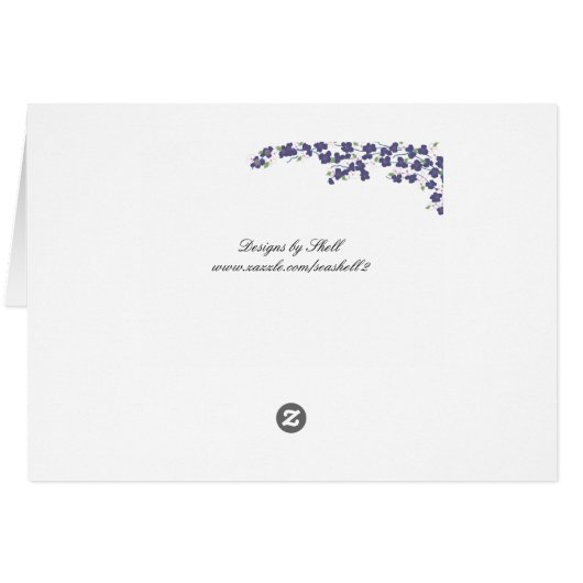 Tief Lila Blütensitze (Rückseite Horizontal)