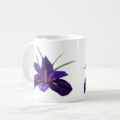 Tief Lila Bog Wasser Iris Illustration Kaffeetasse (Vorderseite Links)