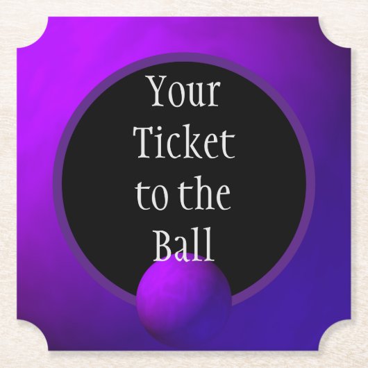 Tief Lila Ihr Ticket zum Ball Untersetzer (Vorderseite)