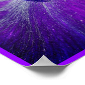 Tief Lila Iris Blume Petal Poster (Ecke)