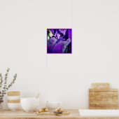 Tief Lila Iris Blume Petal Poster (Küche)