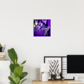 Tief Lila Iris Blume Petal Poster (Heimbüro)