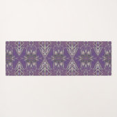 Tief Lila Jugendstil-Deko Kaleidoskopisches Frakta Yogamatte (Rückseite (Horizontal))