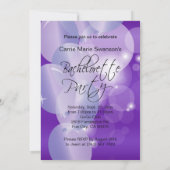 Tief Lila Junggeselinnen-Abschied Einladung (Rückseite)