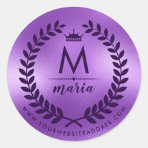 Tief Lila Laurel Wreath auf Shiny Lila