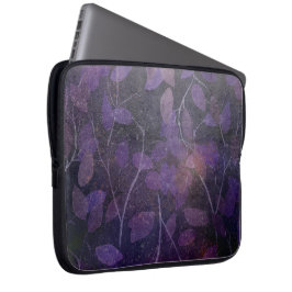 Tief Lila Leaf Abstrakt Laptopschutzhülle