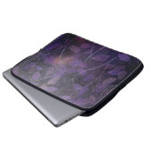 Tief Lila Leaf Abstrakt Laptopschutzhülle (Vorne Knopf)