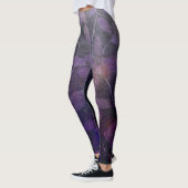 Tief Lila Leaf Abstrakt Leggings (Links)