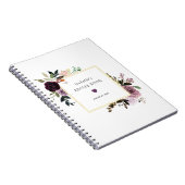 Tief Lila mauve rosa Blumenrezept Buch (Rechte Seite)