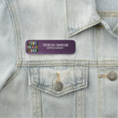 Tief Lila Metallic-Bürste: Logo hinzufügen, Name Namensschild (Beispiel)