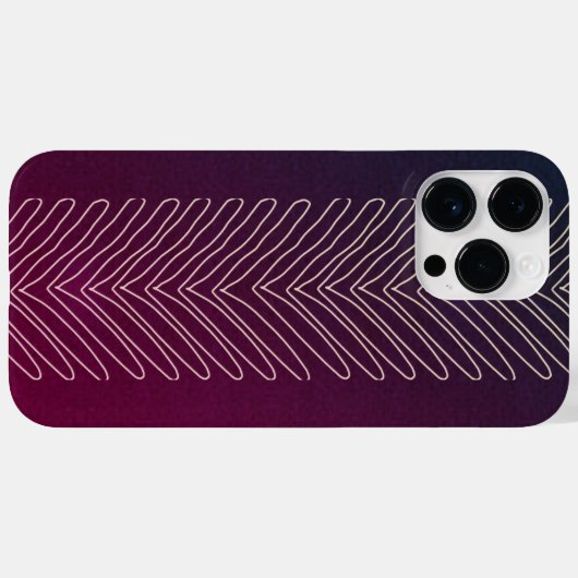 Tief Lila moderne Stammespfeile Case-Mate iPhone Hülle (Rückseite (Horizontal))