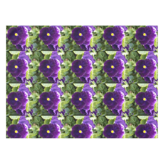 tief Lila Pansy Bushes, Tischdecke (Vorderseite (Horizontal))