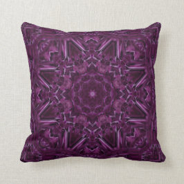 Tief Lila Plum Watercolor Mandala Throw Kissen