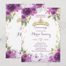 Tief Lila Rose Mis Quince Einladung