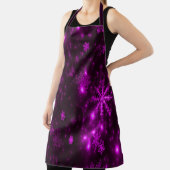 Tief Lila Schneeflocken Urlaub Große Schürze (InSitu)