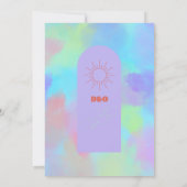 Tief Lila Soft Wedding Save The Date (Rückseite)