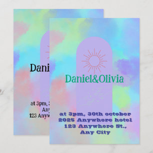 Tief Lila Soft Wedding Stuff Einladung