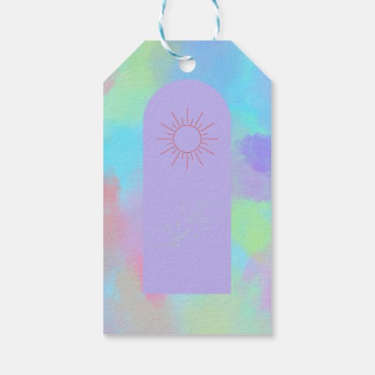 Tief Lila Soft Wedding Stuff Geschenkanhänger (Rückseite)