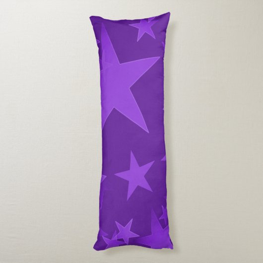 Tief Lila Star Körperkissen (Rückseite (Vertikal))