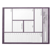 Tief Lila Tagesplaner Notizblock (Vorderseite)