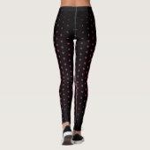 Tief Lila Techno Dot Muster Leggings (Rückseite)