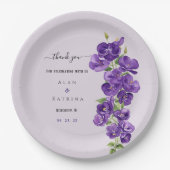 Tief Lila Violets Paper-Teller Pappteller (Vorderseite)