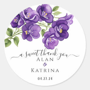 Tief Lila Violetten Runder Aufkleber