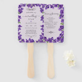 Tief Lila Violetten Set der Lüfter Fächer (Vorne und Hinten)