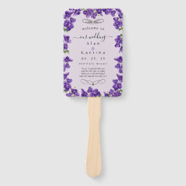 Tief Lila Violetten Set der Lüfter Fächer