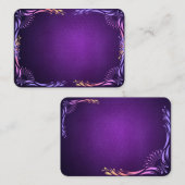 Tief Lila Vorlage mit Grenzdesign Visitenkarte (Vorne/Hinten)