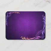 Tief Lila Vorlage mit Grenzdesign Visitenkarte (Rückseite)