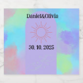 Tief Lila weiche Schicht Alkoholflaschenetikett (Einzelnes Label)