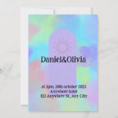 Tief Lila weiche Schicht Einladung (Rückseite)