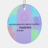 Tief Lila weiche Schicht Keramik Ornament (Links)