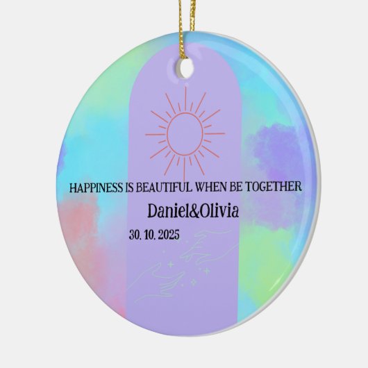 Tief Lila weiche Schicht Keramik Ornament (Links)