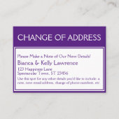 Tief Lila zum Weißen Adresskartenwechsel Visitenkarte (Vorderseite)