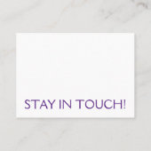 Tief Lila zum Weißen Adresskartenwechsel Visitenkarte (Rückseite)