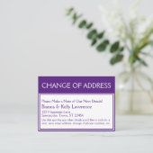 Tief Lila zum Weißen Adresskartenwechsel Visitenkarte (Stehend Vorderseite)