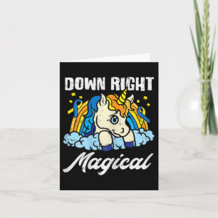 Tief Magisches Einhorn Down-Syndrom-Bewusstsein Karte