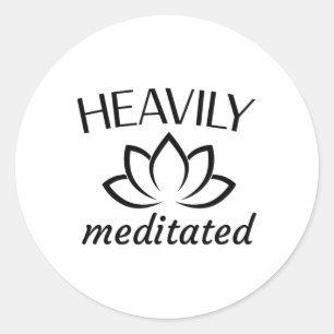 Tief meditierte Lotusblume Zen Yoga Meditation Runder Aufkleber