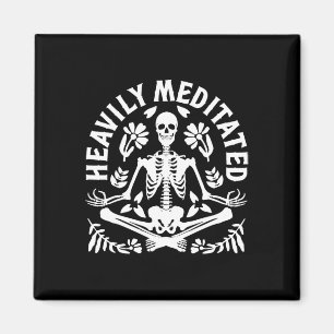 Tief meditierte Yoga-Meditation Spirituelles Skele Magnet