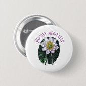 Tief meditierter lustiger Lotus Button (Vorne & Hinten)