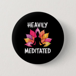 Tief meditierter Yoga Button