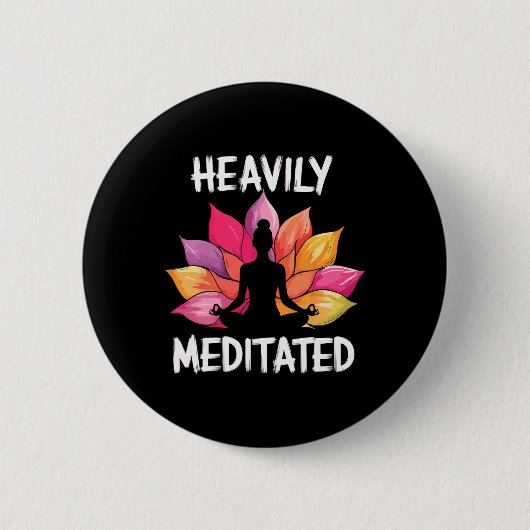 Tief meditierter Yoga Button (Vorderseite)