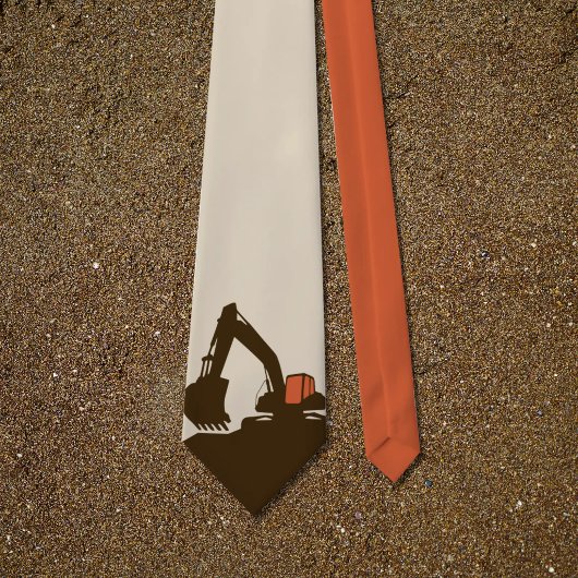 Tief Orange und Braun - Bagger Krawatte