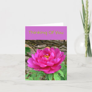 "TIEF PINK PEONY/DENKING YOU" NOTECARD KARTE