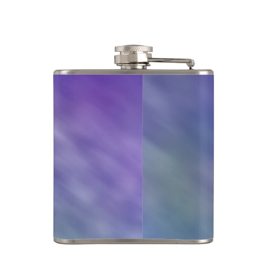 Tief-Regenbogenfarbener Himmel Hintergrund Flachmann (Rückseite)