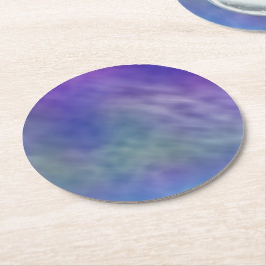 Tief-Regenbogenfarbener Himmel Hintergrund Runder Pappuntersetzer (Angewinkelt)